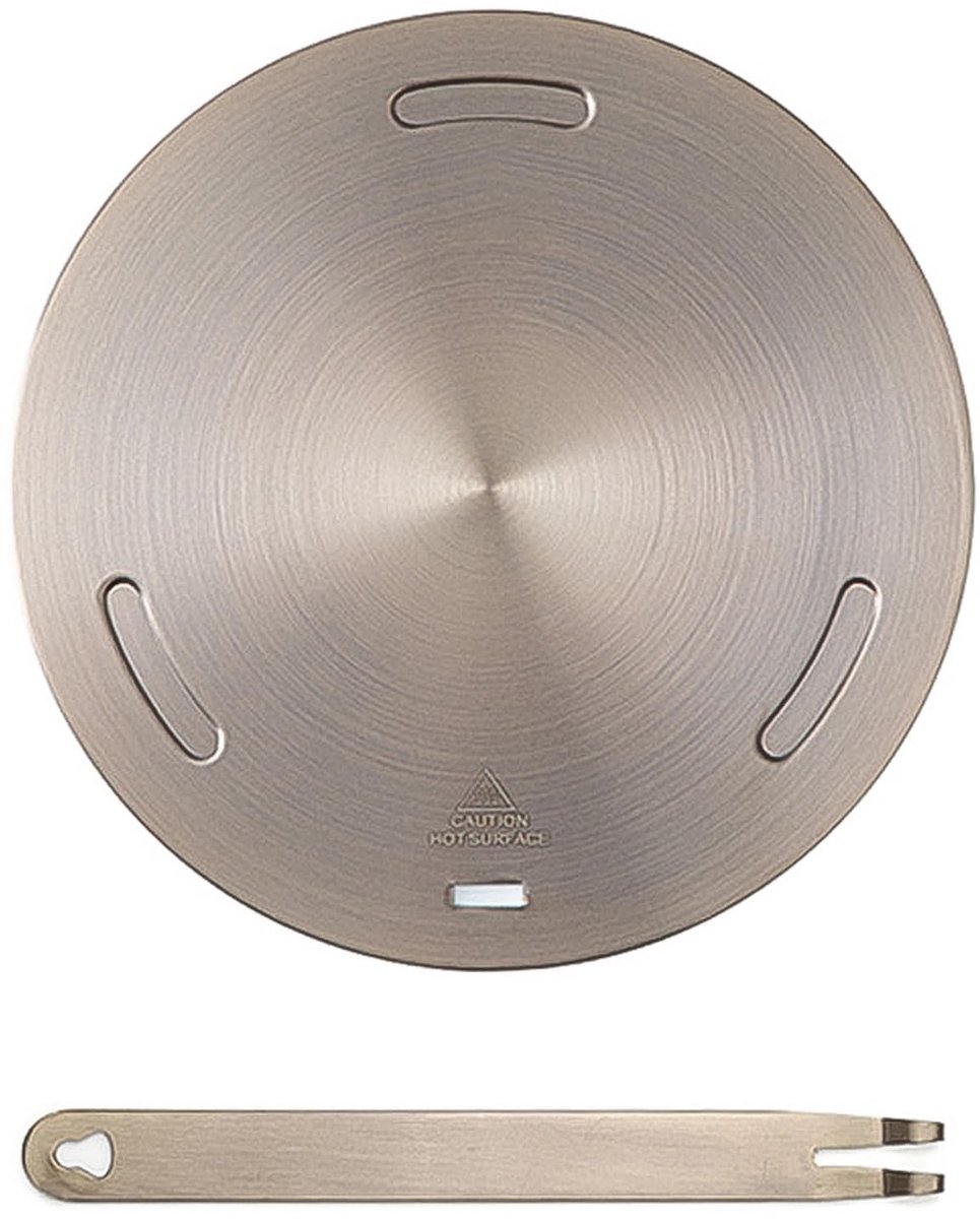 Solidchoice - Roze Gouden Inductieplaat met Verwijderbare Handgreep, 16 cm