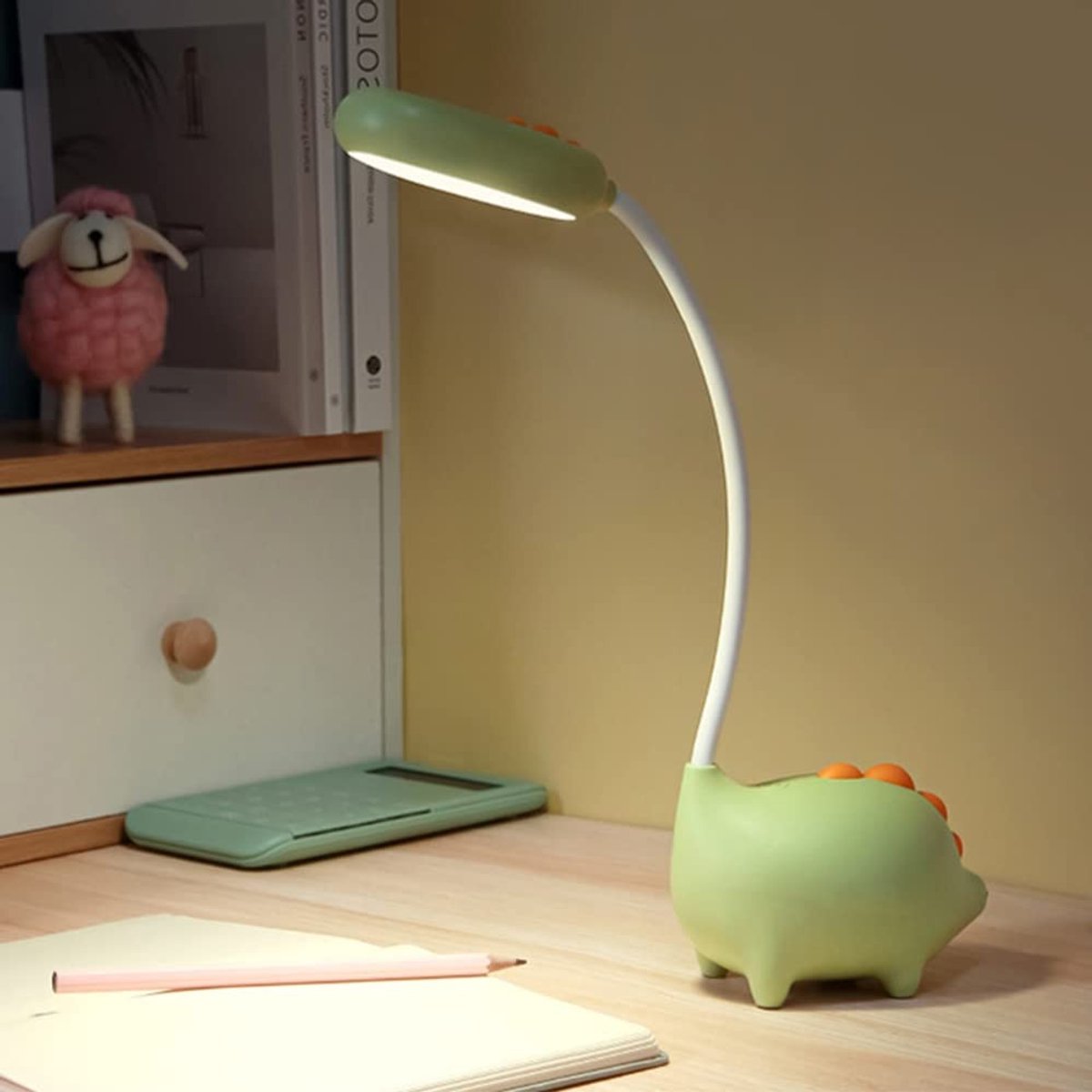 Solidchoice - Dimbare Dinosaur Desk Lamp met Touch Sensor