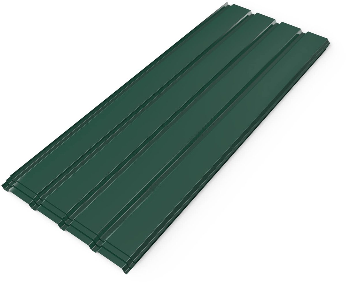 Solidchoice - 12 Stuks Trapeziumvormige Dakplaten van Gegalvaniseerd Staal
