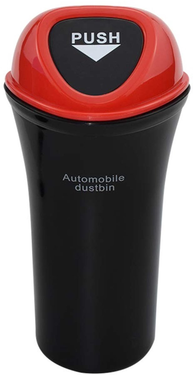 Solidchoice - Mini Auto Afvalbak voor Deur, Geschikt voor Diverse Auto's, Rood