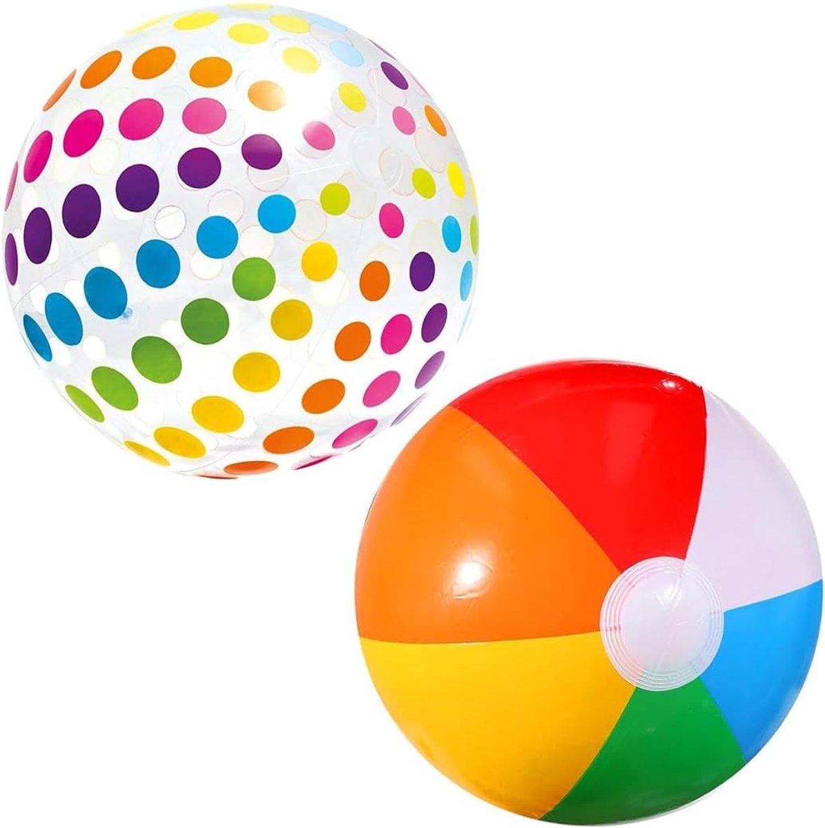 Opblaasbare Strandballen Set - Multicolor - 27 cm - Duurzaam PVC - Voor Zomerfeesten en Waterspelletjes