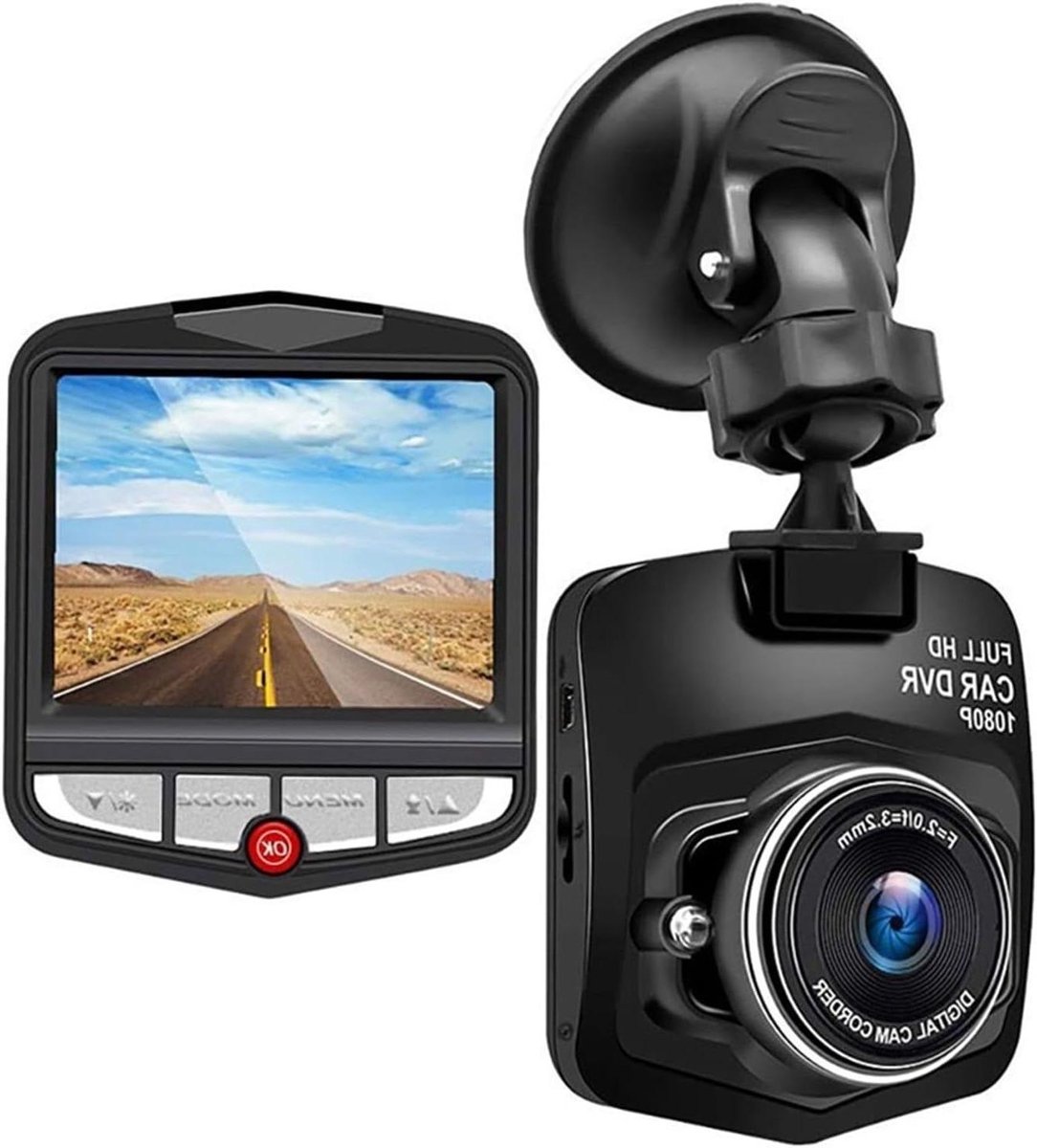 Dashcam Auto Camera - DVR Recorder - Veilig Rijden - Full HD 1080P - 2.4 inch scherm - Zwart