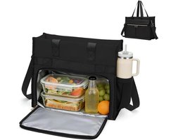 Laptoptas met koelvak - Werktas lunchtas - Kantoor school reizen - 2-in-1 ontwerp - 41 x 16.5 x 32 cm