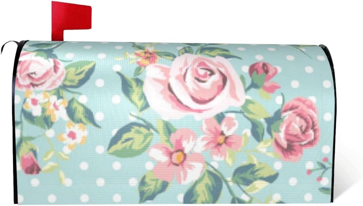 Brievenbus Cover - Brievenbushoes Posthoes - Buiten Decoreren - Waterdichte Oxford Stof - 255 x 21 Inch - Roze Roos