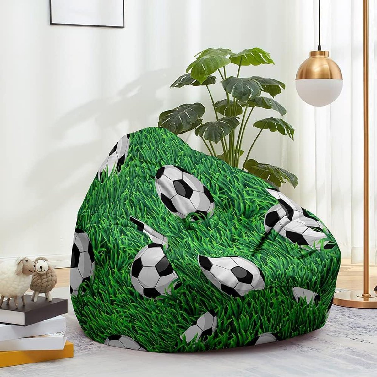 Zitzakhoes - Zitkussenhoes - Ontspannen Zitten - Wasbare Hoes - 80x90cm - Groen