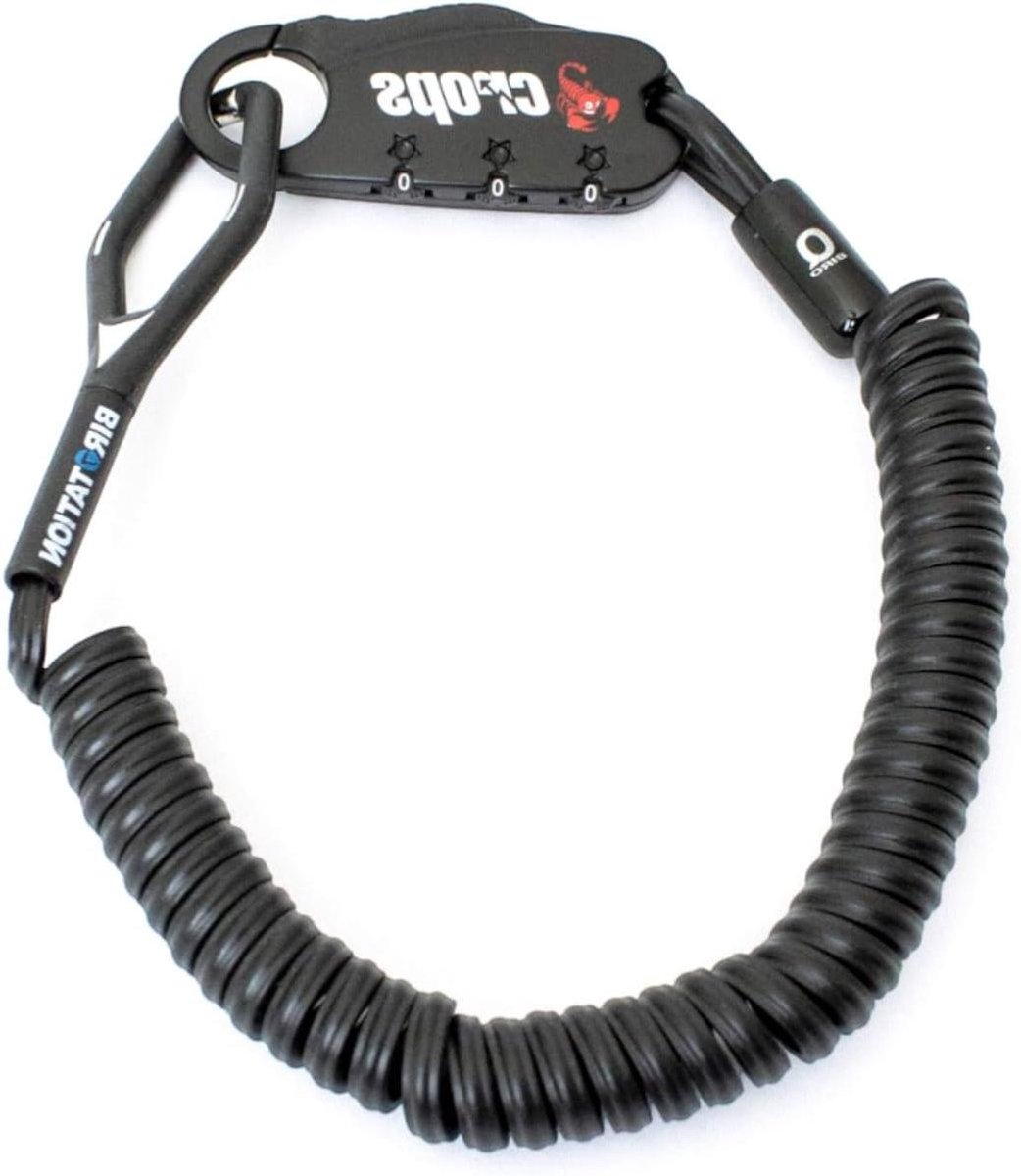 Fiets kabelslot - Cijferslot - Korte stops beveiligen - Lichtgewicht staalkabel - 180 cm lang - Zwart