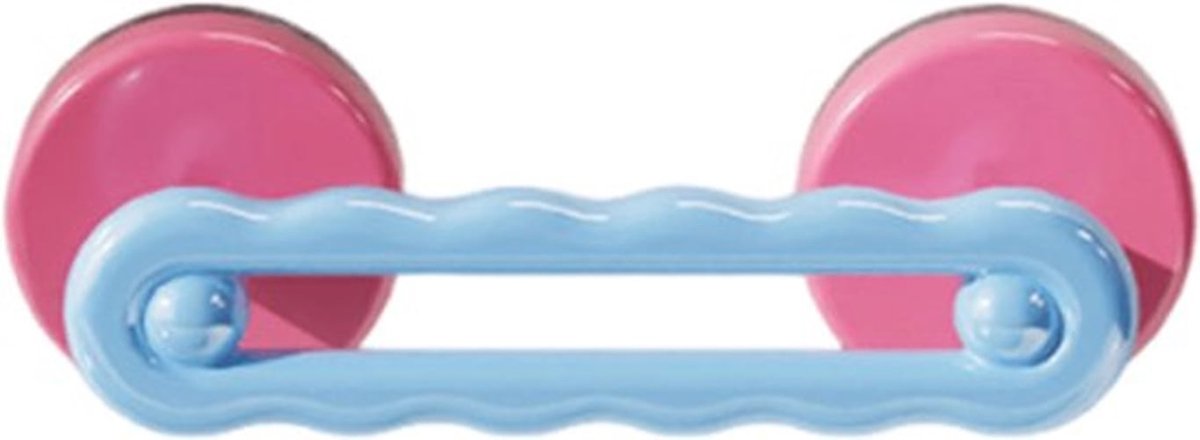 Blauwe waterdichte douchebakgreep met handgreep biedt grip, antislip zuignap, deurgreep met dopamine, geen boren nodig, kledingkastdeurgreep
