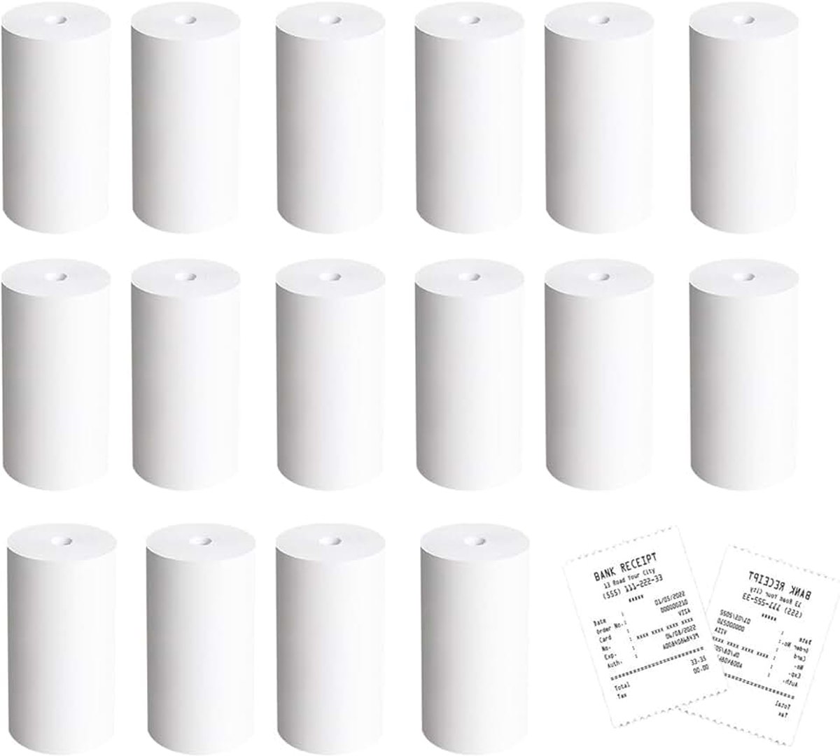 Thermisch papier, 57 x 30 mm, 16 rollen premium thermisch papier voor creditcardmachines, thermische printers en registratiecartridges
