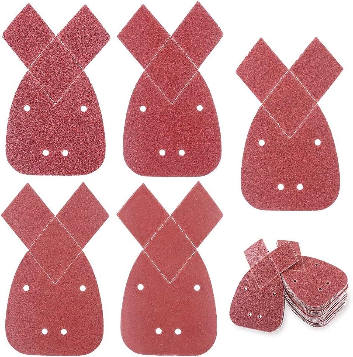 Schuurpapier schuurpapier schuurpapier met 2 extra tips haak en lus diverse 40/60/80/120/240 grits voor zwart en Decker Detail Palm Sander