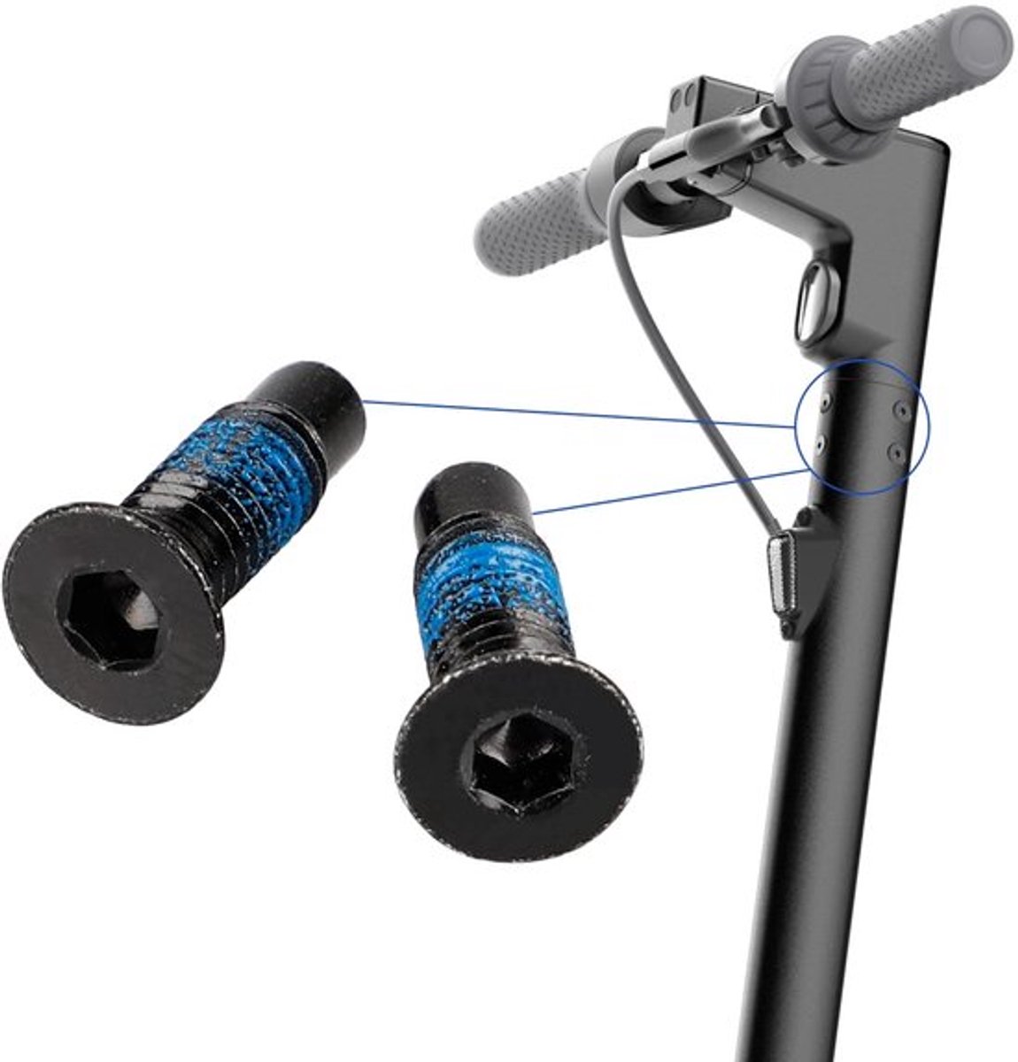 - Bevestigingsschroevenset - Scooter Accessoires - Sterkop schroeven - Voor Xiaomi en Ninebot - 10 stuks met L Tool