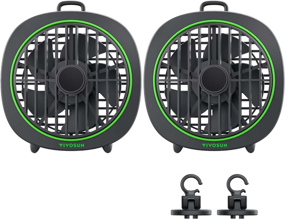 Kweektent ventilator stil clip fan USB met 3 snelheden verstelbare luchtstroom compacte luchtcirculatie set van 2 stuks