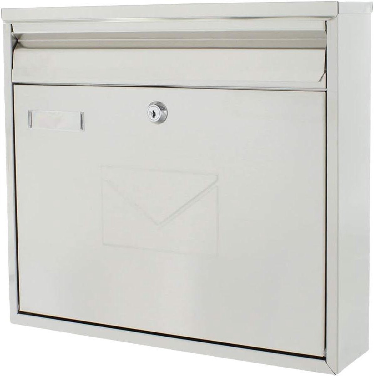 Brievenbus - Postbus - Post Ontvangen - Roestvrij staal - 32 cm breed - Zilverkleurig