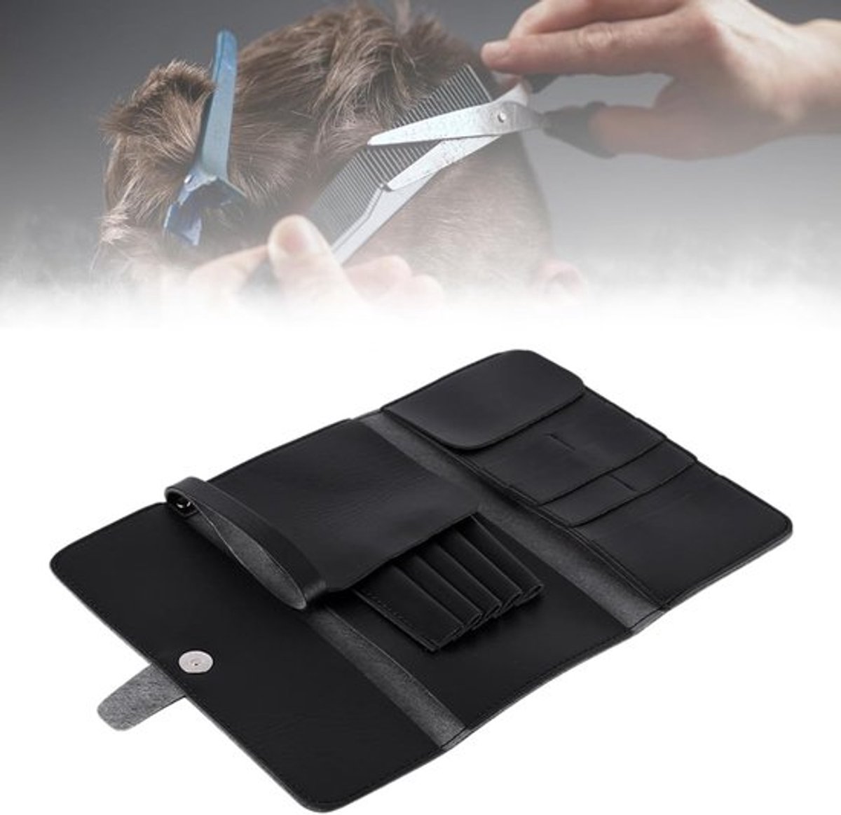 Multifunctionele Kappers Tas voor Haarstylisten, Scharen, Kammen en Accessoires - PU Leer Organizer voor Professioneel en Persoonlijk Gebruik