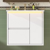 Badkamermeubel met Wastafel 61x46.5x57 cm – Badkamerkast met Keramische Wastafel met Opbergruimte, Lades en Soft-Close – Minimalistisch – Wit