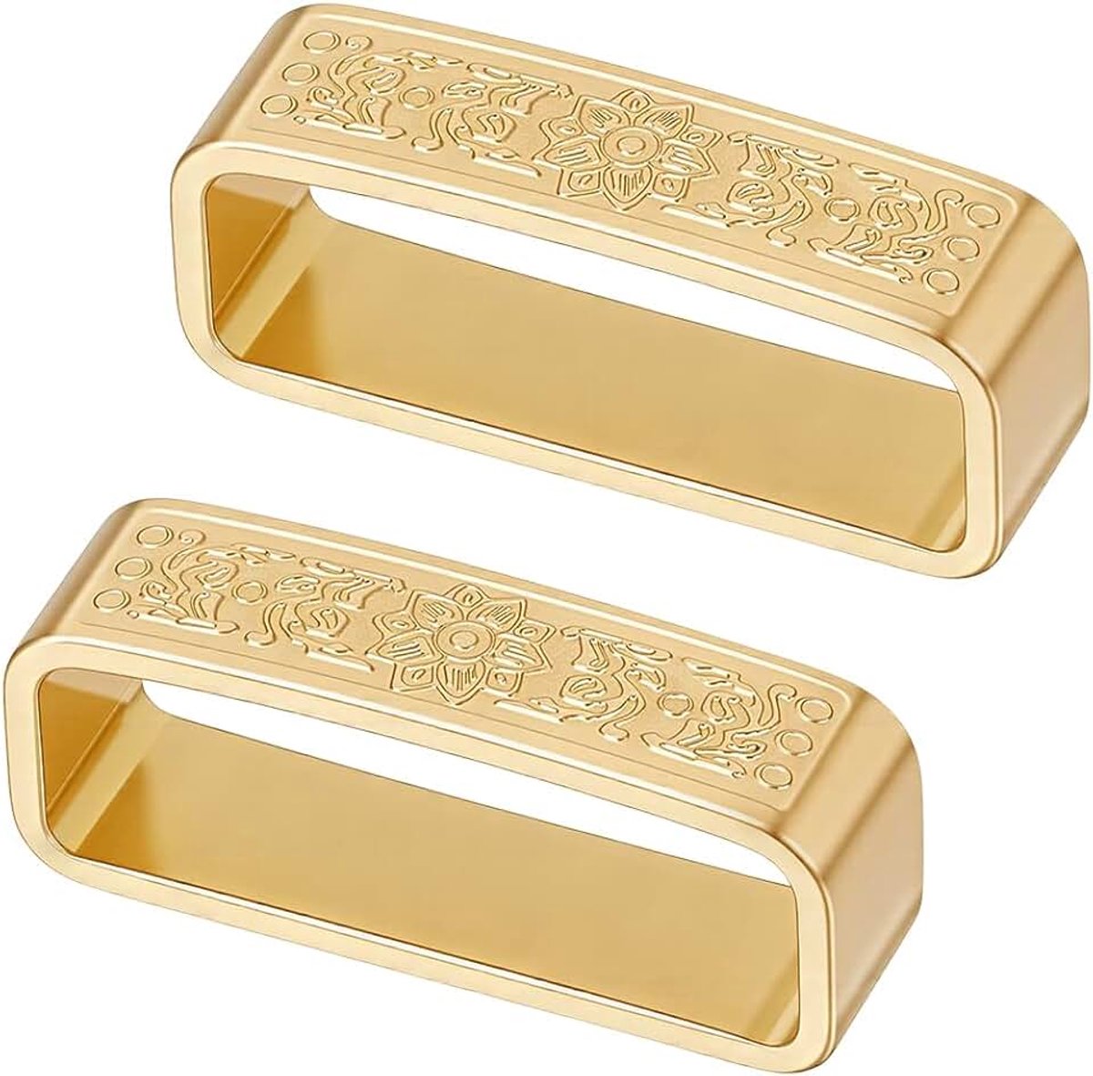 PandaHall 2 STKS Riem Keeper Ringen Riem Loop Riemen Houder Rechthoek Lederen Riemen Gesp Voor Broek Strap Keeper Leathercraft Tas Tassen Strap End Fastener