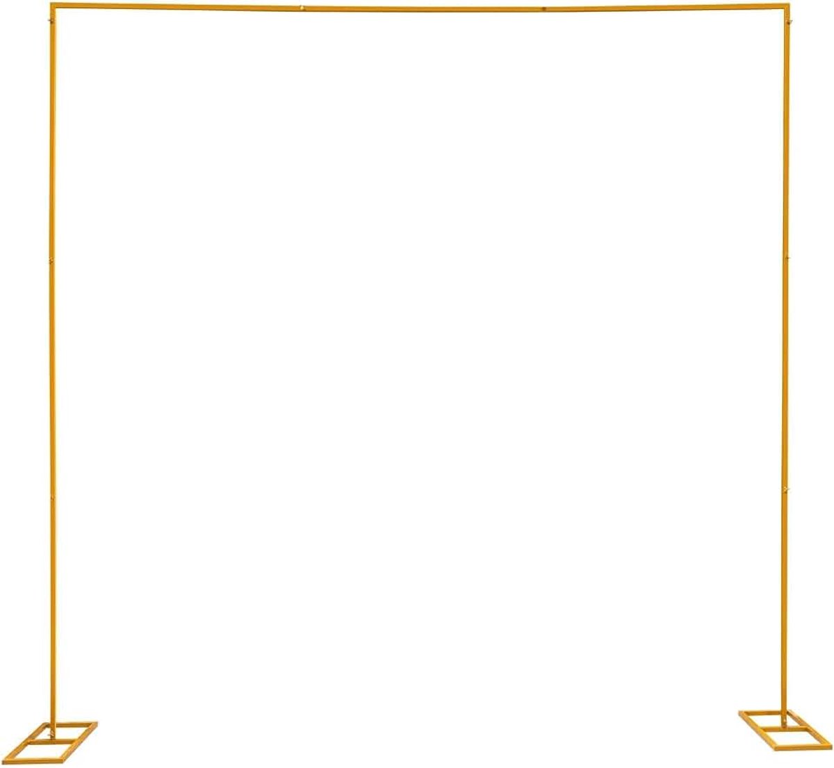Bruiloftsboog, vierkante achtergrond, standaard, metalen display, vlinderschroeven voor babyshower, fotodecoratie, verjaardagsfeest, afstuderen, goud, 3 x 3 m