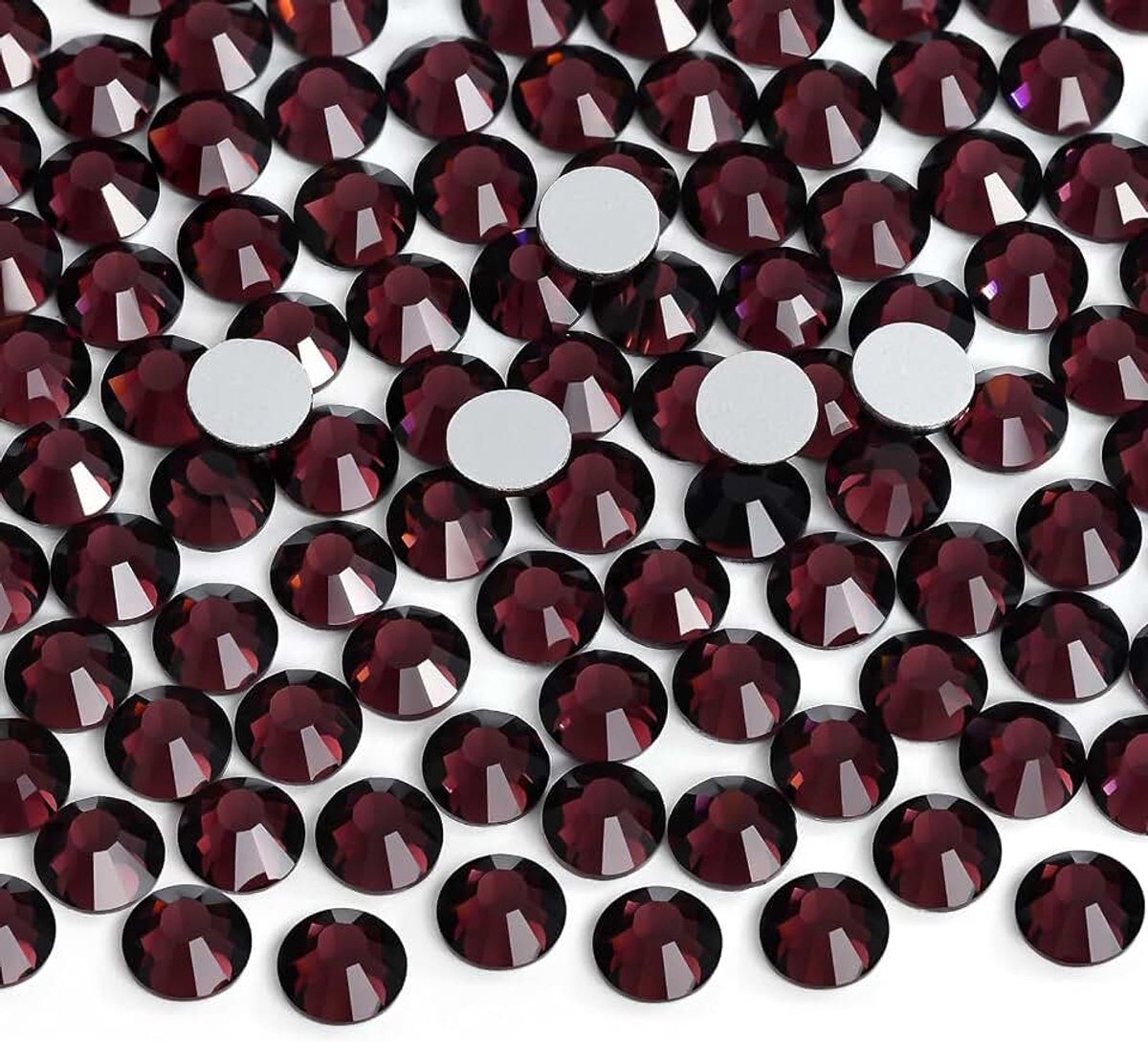 Achterkant glas strass edelstenen ronde diamanten strass voor nageldecoratie