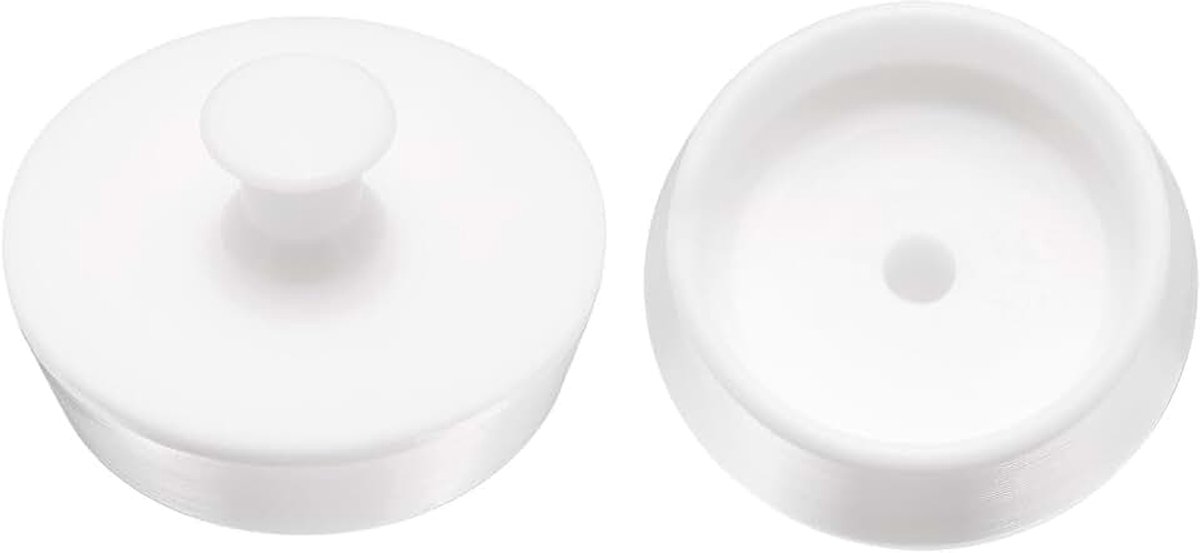 2 x afvoerstoppers van siliconen, 42 mm tot 44 mm, afvoerstop voor keukenspoelbak, badkamer, met handvat voor bijkeuken, wastafel, douche, afdekking wastafel