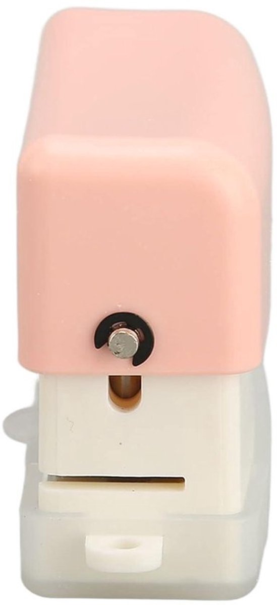 Verstelbare Desktop Perforator voor Ringbanden - 6-Gaats, Roze, Papier Perforator