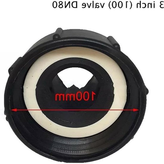 Watertankfitting - 100 mm - 2 inch Klep Adapter Connector - Tuinslang Adapter Fitting - S100* 8 tot 2 inch van Merkloos	 — afbeelding 2