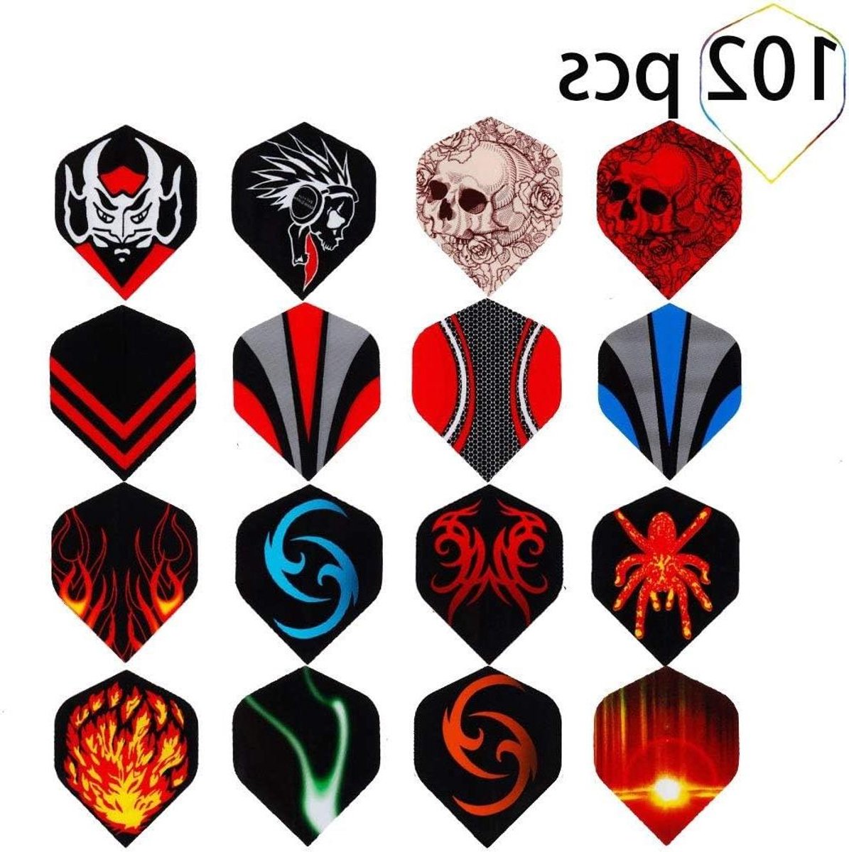 Dartflights Gemengd - Vleugels Darts - Persoonlijk Tintje - Robuuste Kunststof - 102 Stuks - Kleurrijk