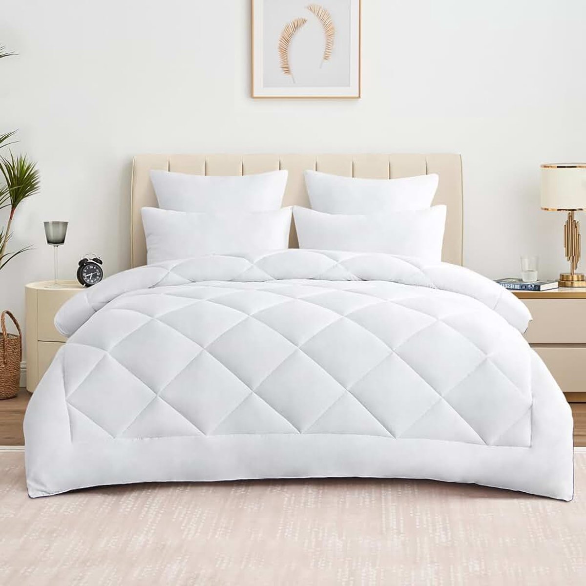 Dekbed 155 x 220 cm, dekbed voor het hele jaar, dekbed 155 x 220 cm, dekbed 300 g/m², warm voor winter, dekbed, zonder kussen