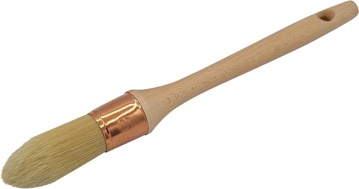 1470006 N6 Pure Silk Bristle Lange greep Fijn Rond Borstel Diameter 29 mm