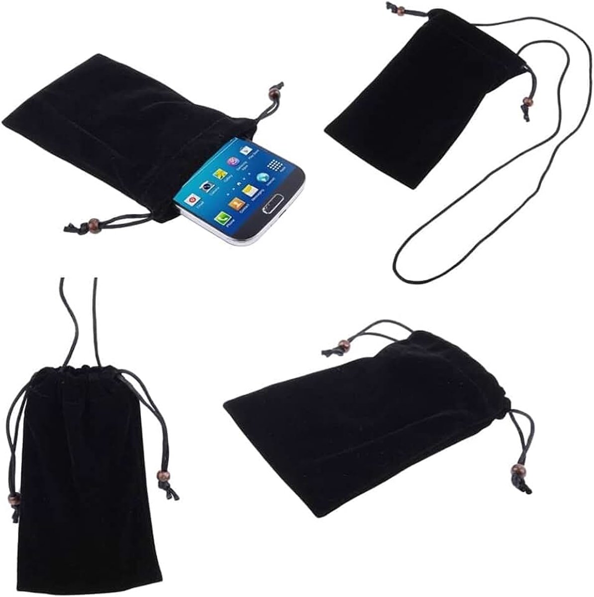 Cover with Chain and Loop Closure Soft Cloth Flannel Carry Bag for JCB Tradesman TP121 - Black