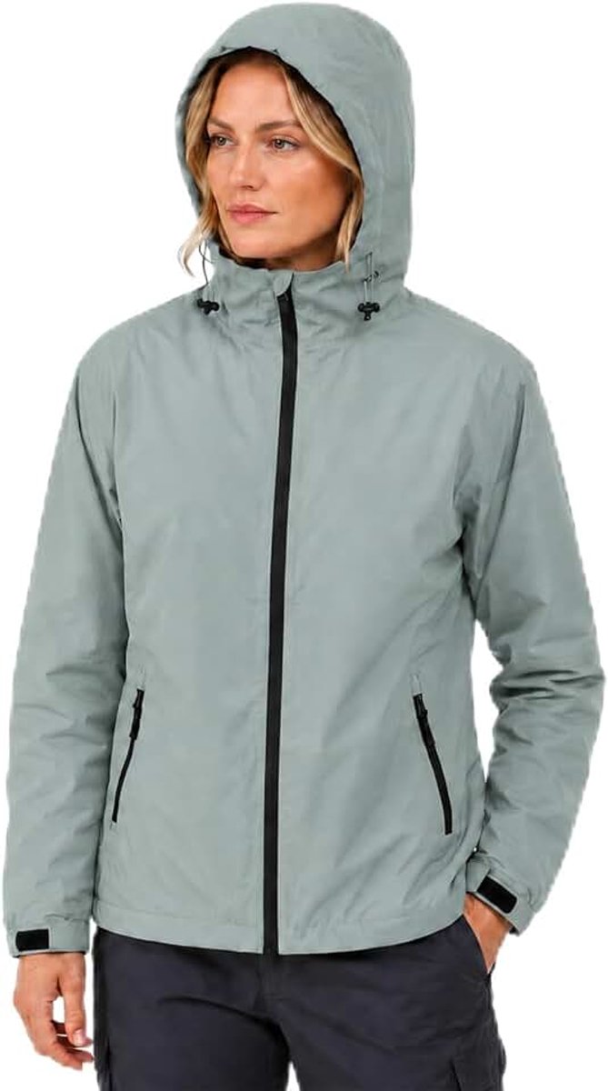 Waterdichte Jas Dames Lichtgewicht Trenchcoat Dames Waterdichte en Ademende Outdoorjas Met Capuchon Geschikt Voor Wandelen en Kamperen