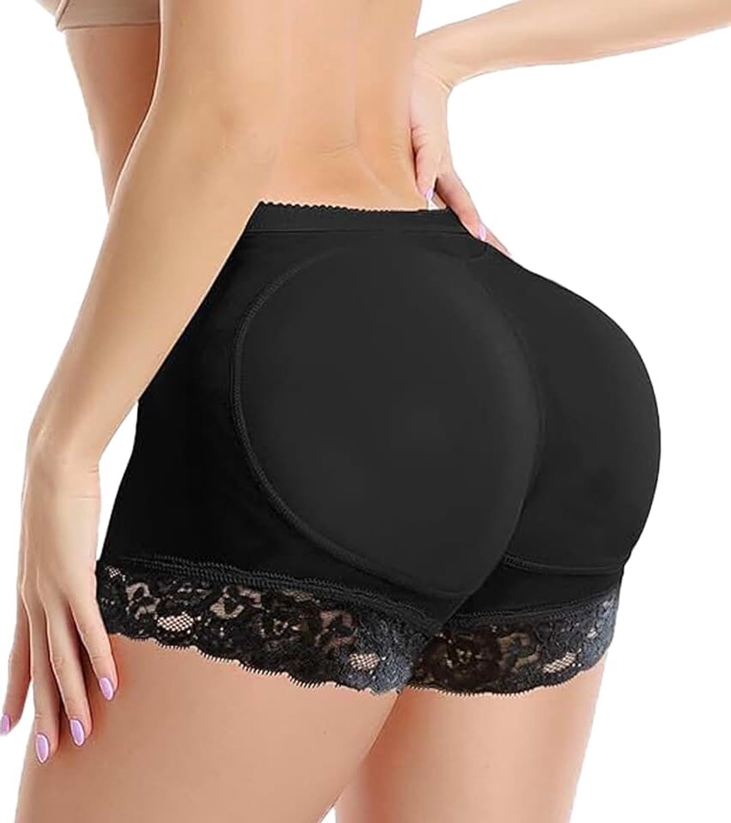 Onderbroek voor dames, butt lifter body shaper, gevoerde onderbroek, boxer, push-up, onzichtbaar, perfecte billen zonder panty control, gewrichten, shapewear broek met afneembare