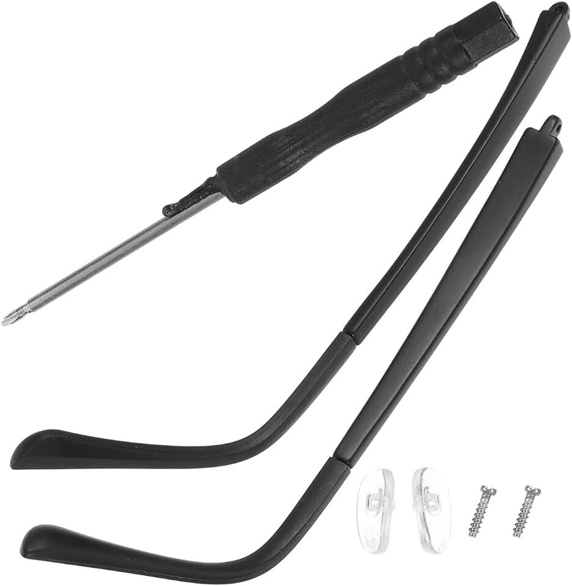 1 paar brilarm vervanging universele bril reparatie kit met schroeven benen schroevendraaier en neuskussen