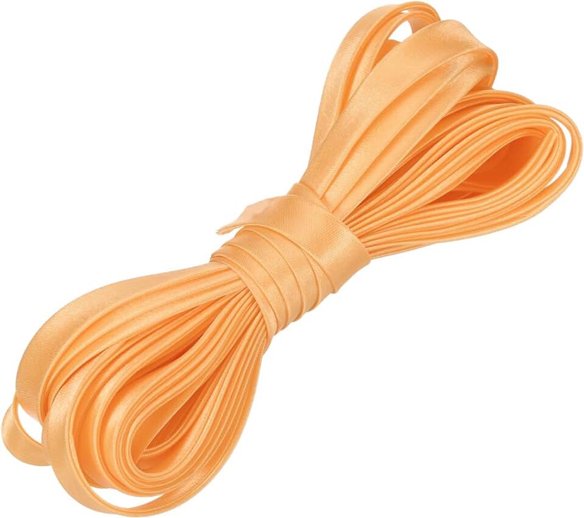 Bia Dubbel gevouwen band om te naaien, 2/5 inch x 14 mm, satijn, voorgevouwen, doorlopende band voor naden, dekbedden, zomen, doe-het-zelf handwerk, beige, geel
