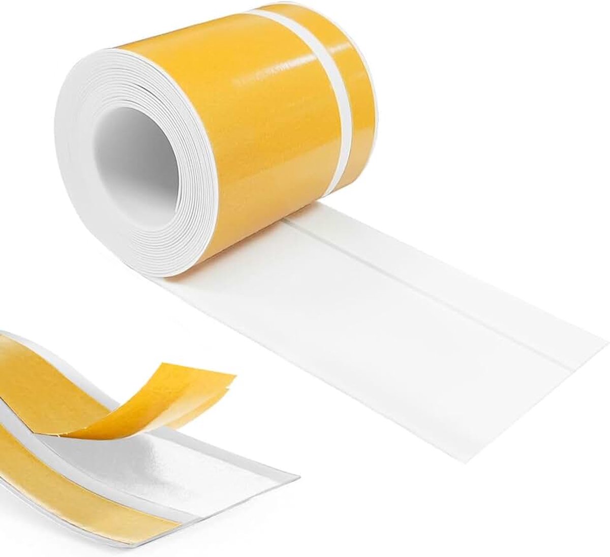 Plint, 6 M Flexibele zelfklevende Plinten, PVC Zachte Plint Zelfklevend 50 x 20 mm, Zachte Pvc-Plint, Flexibel Plakband Geschikt Voor Keuken en Badkamer