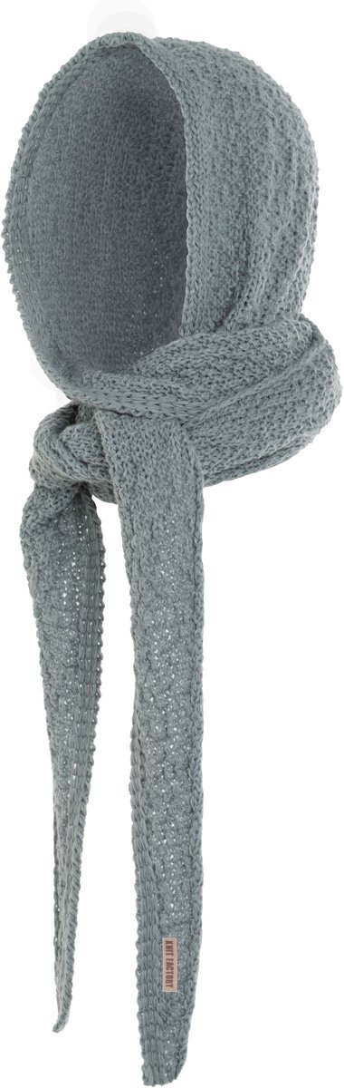 Knit Factory Blake Capuchon Sjaal - Stone Green - One Size