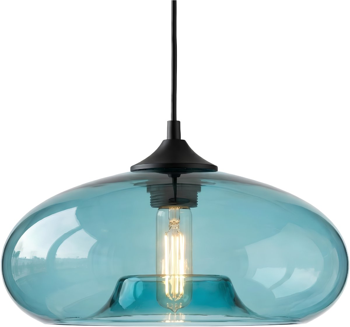 JCP® Hanglampen Eetkamer - Hanglamp - Plafondlamp - Lichtblauw - 28cm x 28cm x 14cm