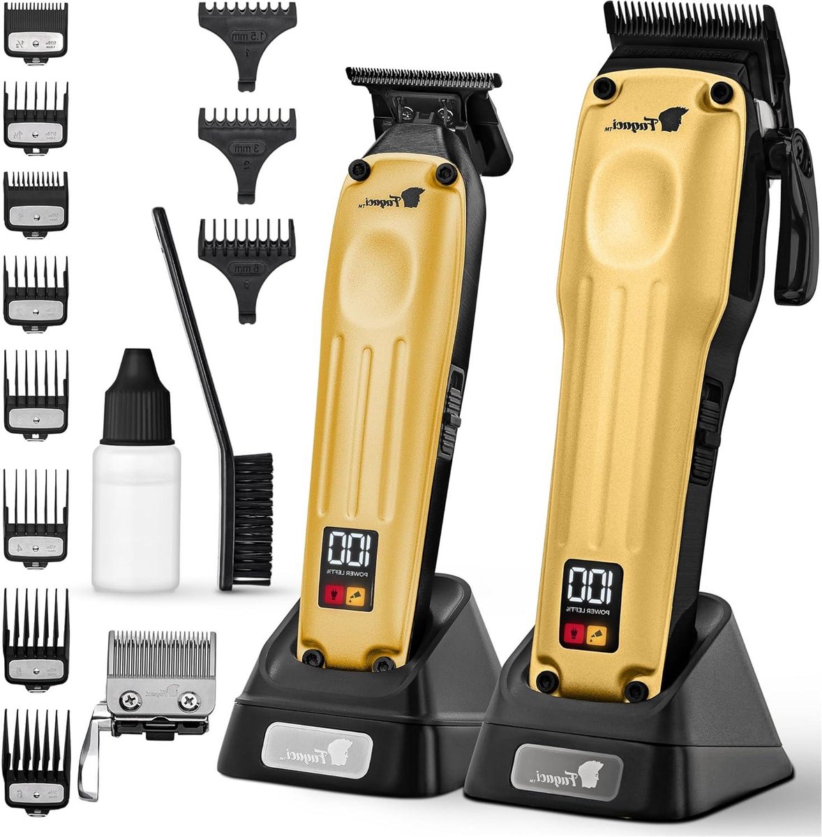 Professionele Tondeuse Set - Haarknipper Trimmer - Precisie Knippen - Borstelloze Motor - 2 Messen - Zwart