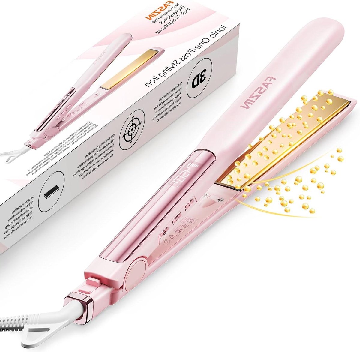 Haarstyler 2-in-1 - Stijltang Krultang - Haar Stylen - Titanium Platen - 130-230°C - Roze