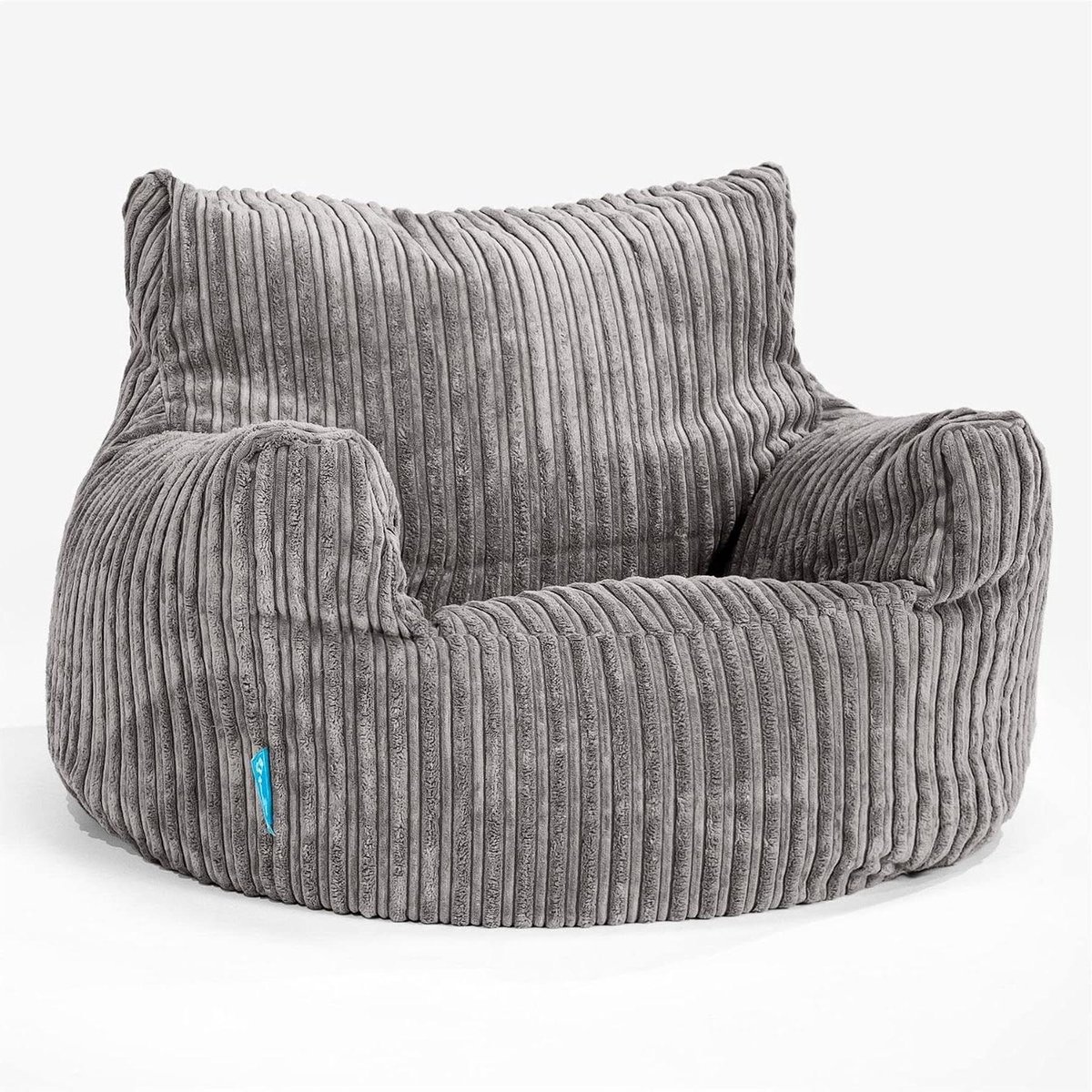 Kinderfauteuil Zitzak - Kindermeubel Zacht - Spelen Lezen TV - Kindveilige Rits - 50x50x50 cm - Grafiet Grijs