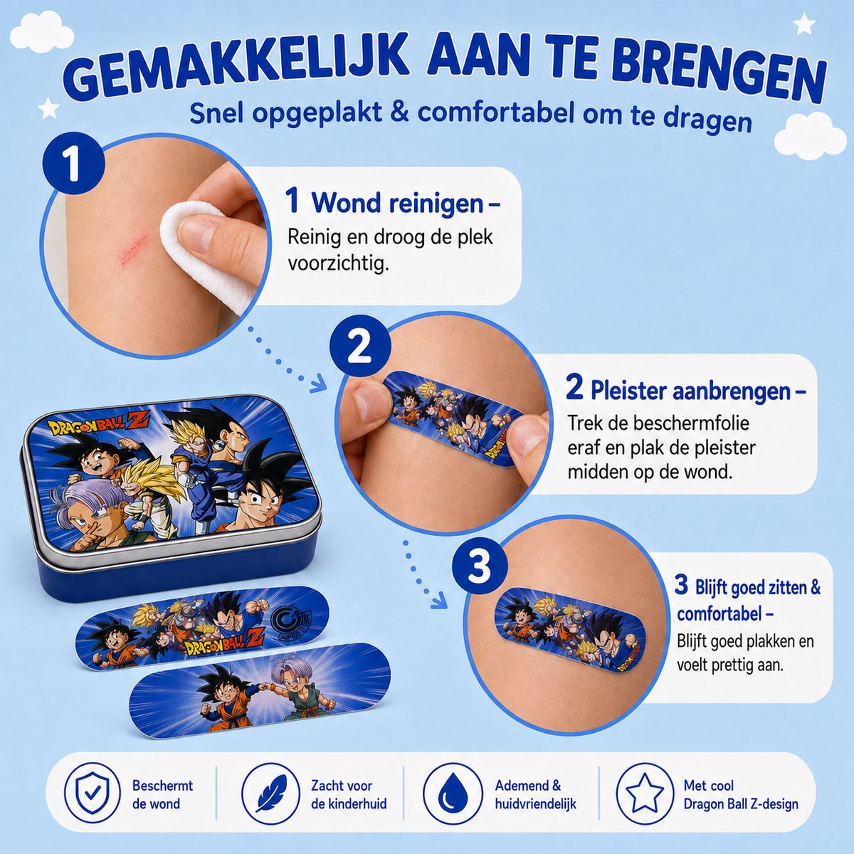 Dragon Ball Z Pleisters - Kinderpleisters - Pleisters Kinderen – 24 Stuks — cadeau in Spellen & Speelgoed - foto 3