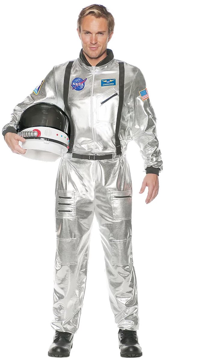 NASA Astronaut Zilver Kostuum - Kostuum set voor carnaval