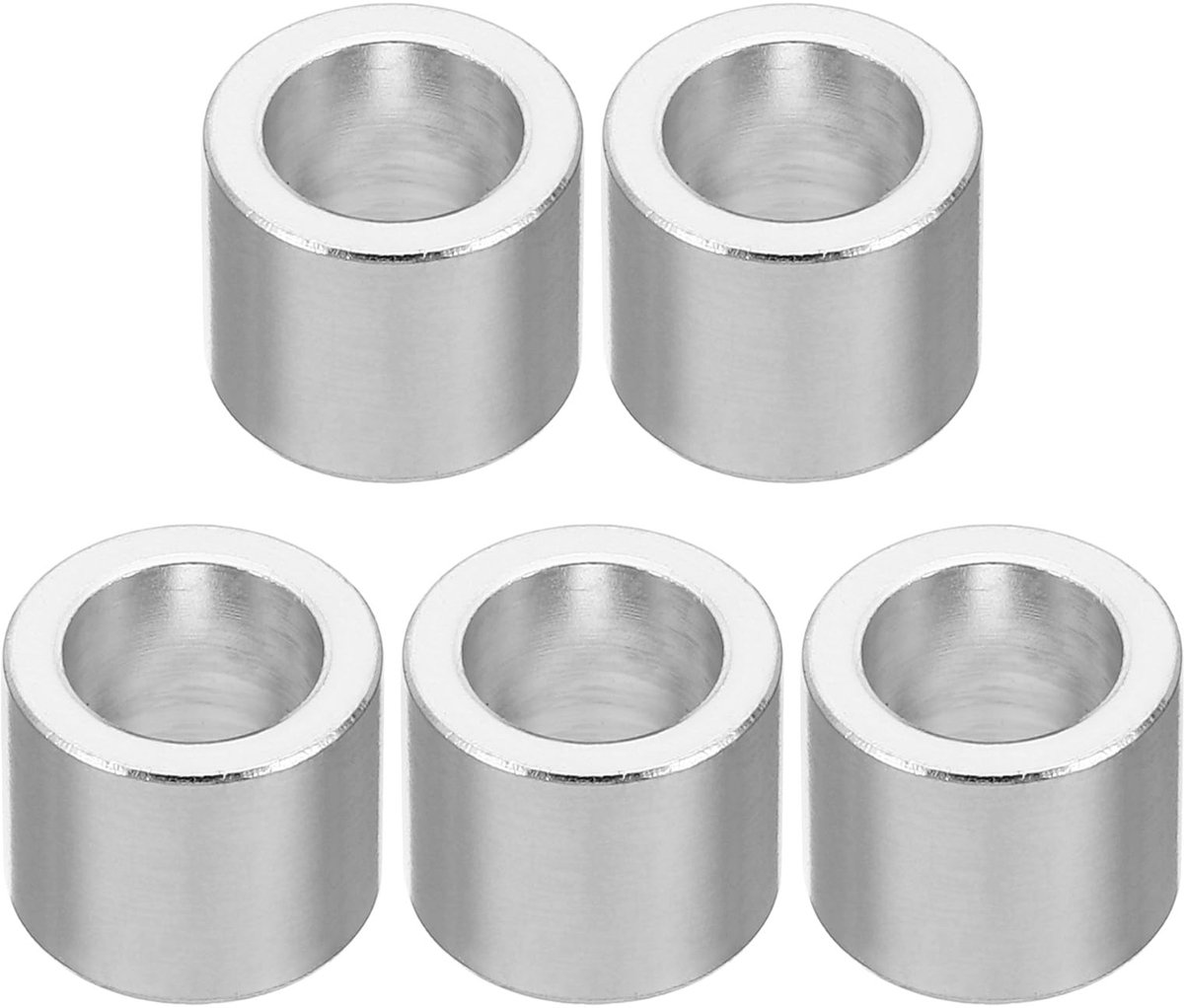 M8 5 stuks ronde aluminium afstandhouders metalen afstandhouders aluminium 8,2 mm ID x 12 mm AD x 10 mm L dikke aluminium afstandhouder schroef afstand voor 5/16" of M8 schroefbouten