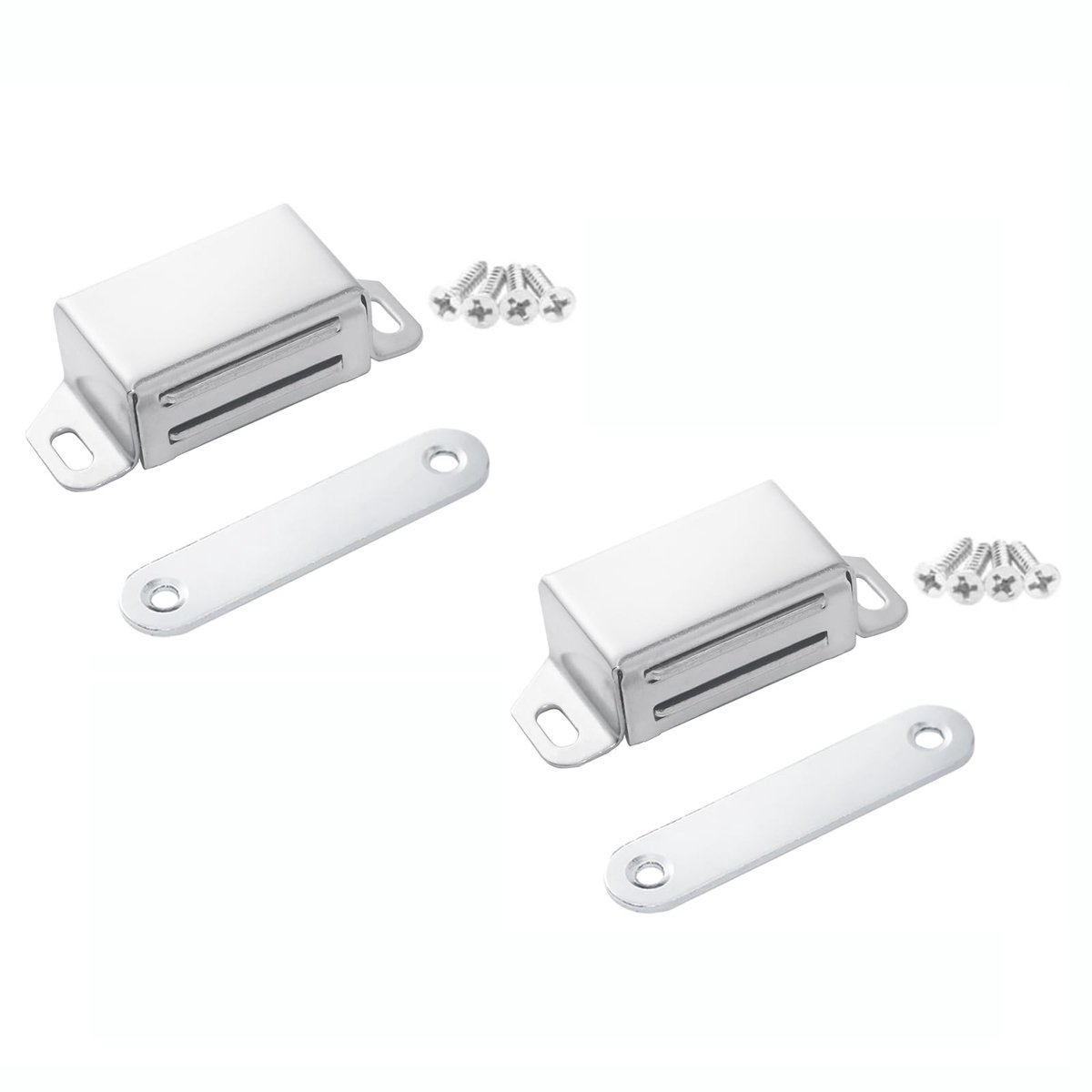 Magneetsnapper, deurmagneet, deurmagneet, magneetsluiting, kast, kastmagneten, deursluiter, deursluiter, deursluiter, roestvrij staal, meubelmagneet voor balkondeur, drukdeuropener, kastdeur