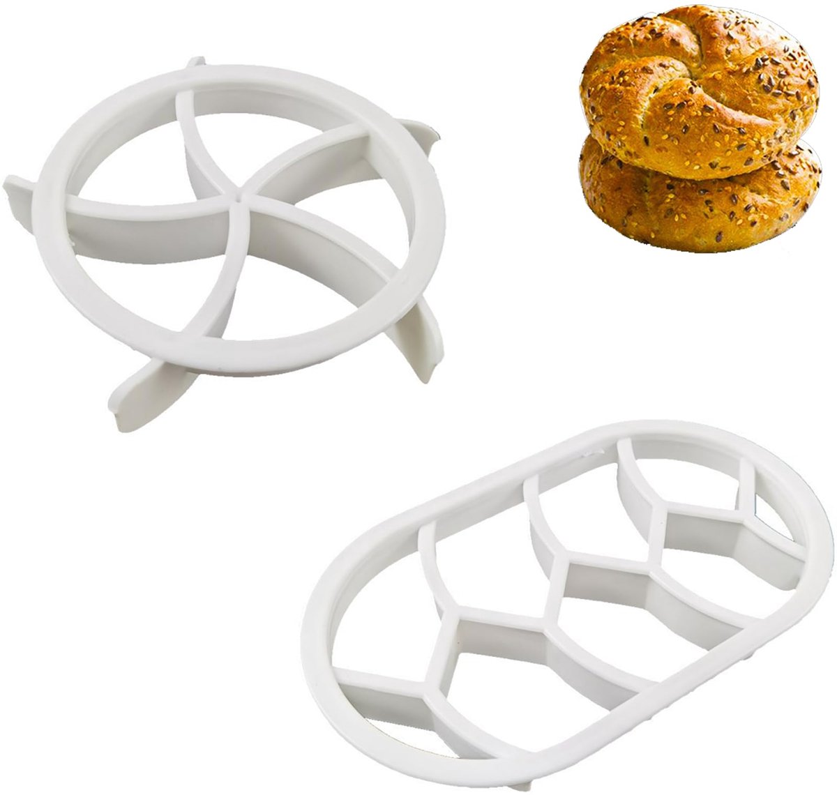 2 stuks, broodstempel, broodpersgereedschap, brooduitsteekvormpjes, kunststof, brood bakken accessoireset, thuis broodpers vorm, voor doe-het-zelf deeg, koekjes, brood, bakaccessoires