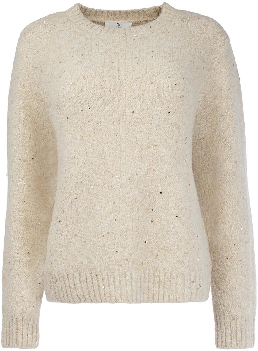 NED Trui Seasonable Glacier Ls Rmj Sequin Knit 26w U350 01 Buttercream Dames Maat - XL
