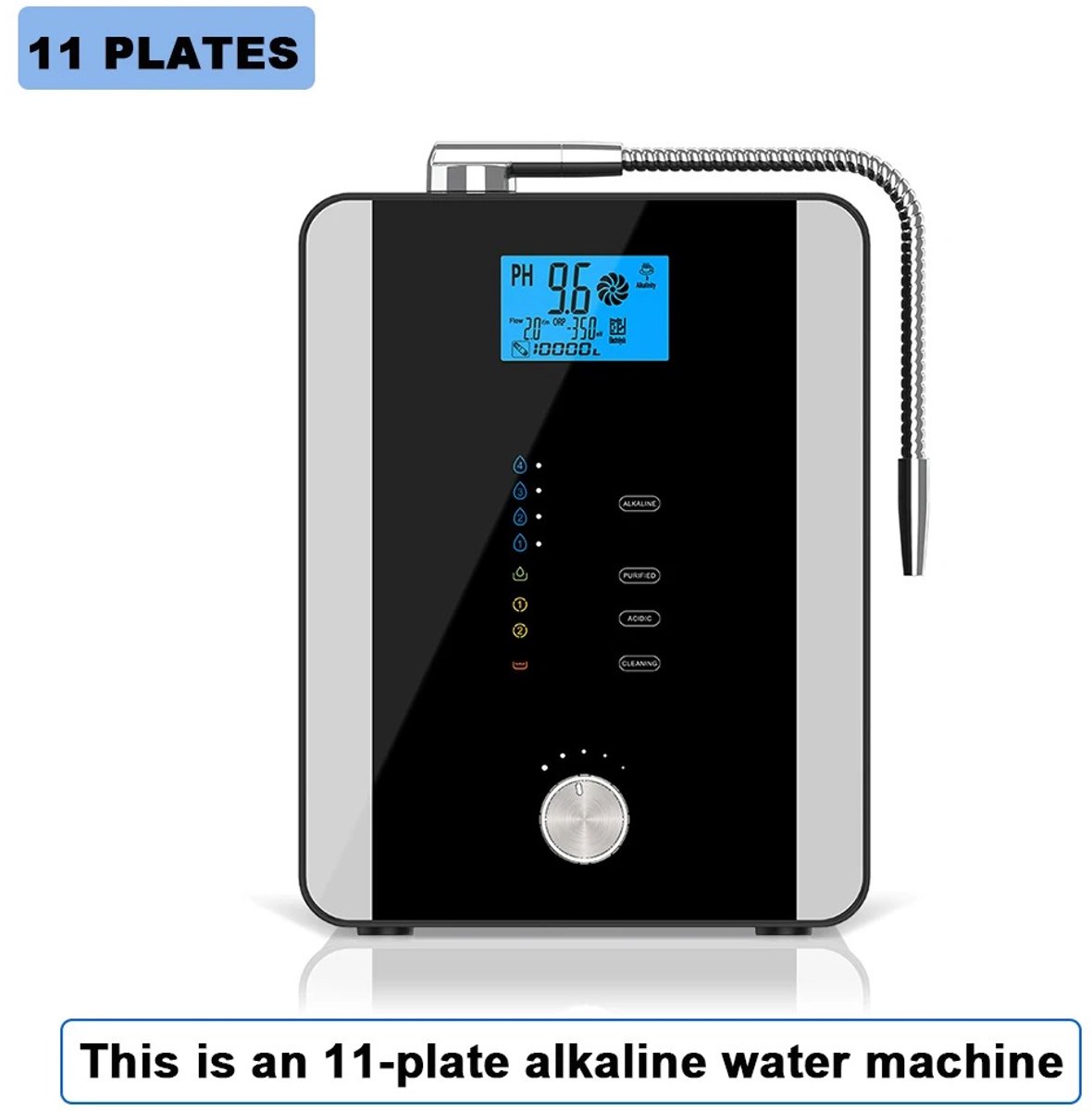 Novix Alkaline Water Ionisator Machine - Water filter - waterdispenser - 11 lagen - platina coating - PH waterapparaat Wit