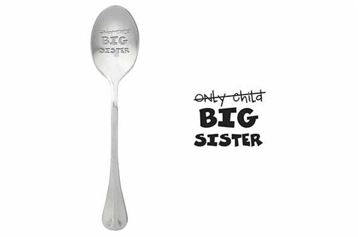 One Message Spoon Set6 (only Child) Big Sister