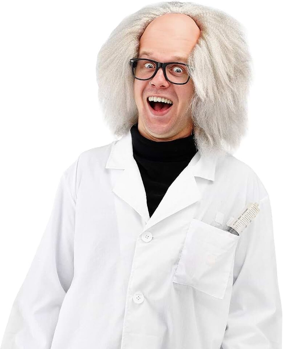 26745 - Pruik Einstein,wit