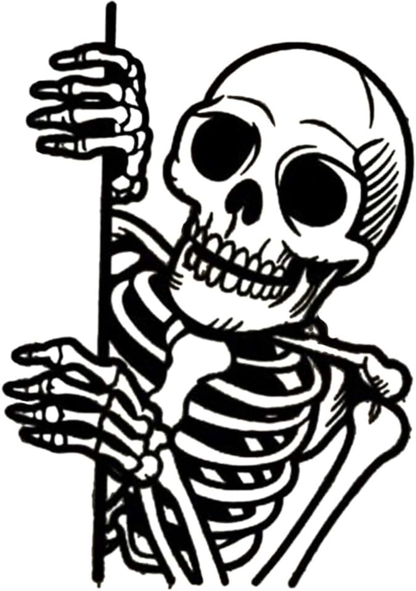 Tuinborden Halloween Doodskop Hilarische Bespiedende Decoratieve | Skelet Bespiedende Hoekversiering Voor Tuinpad, Terras, , Landschap, En Spookhuis