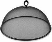 Bellatio Design Vliegenkap - zwart - D35 x H16cm - buiten eten - anti insecten - RVS - voedsel beschermen - voedselkap - afdekkap