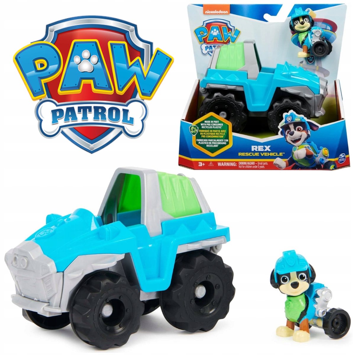 Paw Patrol Rex-figuurvoertuig - Avontuurlijke reddingsmissies